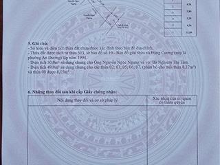 50m2 đặng cương, an dương diện tích 50m2/ lô ngang rộng 4.56m ngõ xe tải