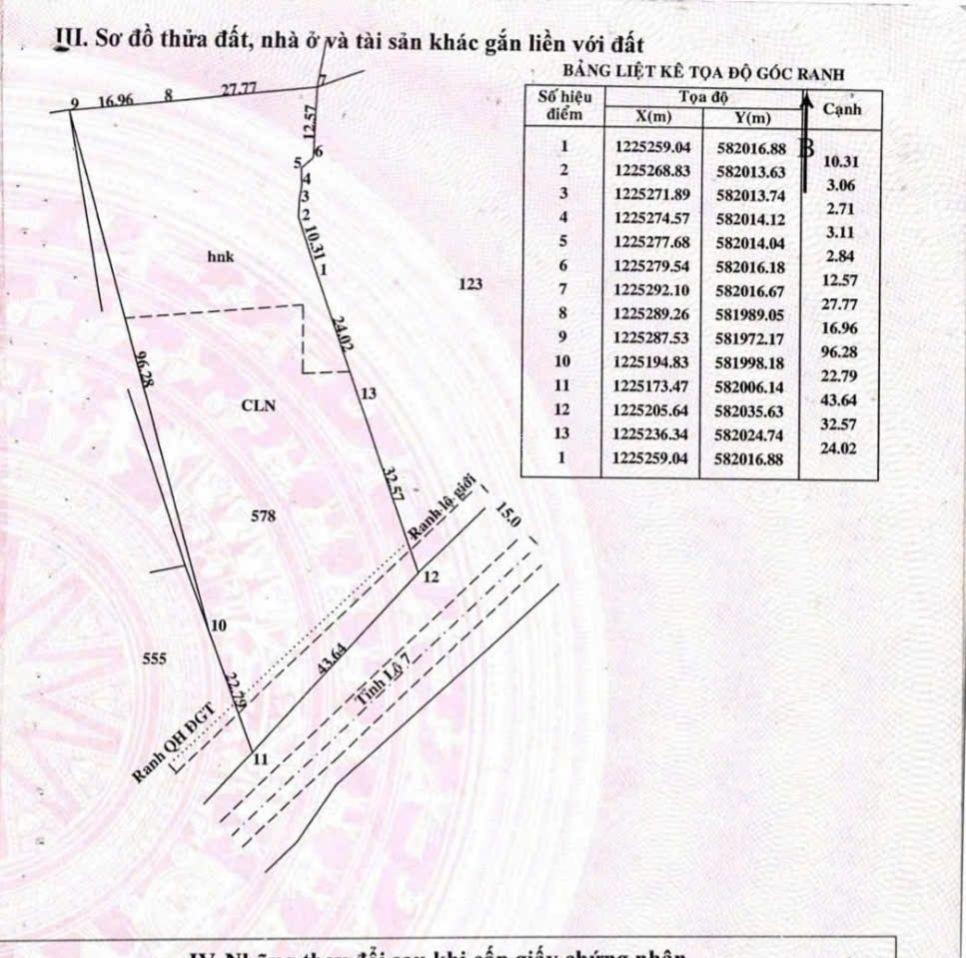 Bán đất tại đường tỉnh lộ 7 full thổ cư 3931 m2, mặt tiền 43m