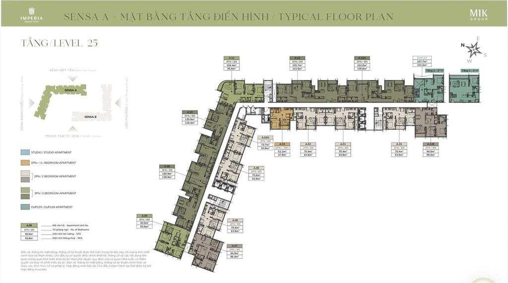 Duplex 3pn sensa park  biệt thự trên không view sông giới hạn . 0978 469 ***