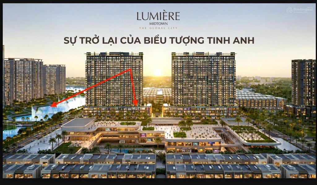 Cắt lỗ 700 triệu, lumière midtown 1pn 48m² tầng cao, view tttm và nhạc nước, giá 7,5 tỷ