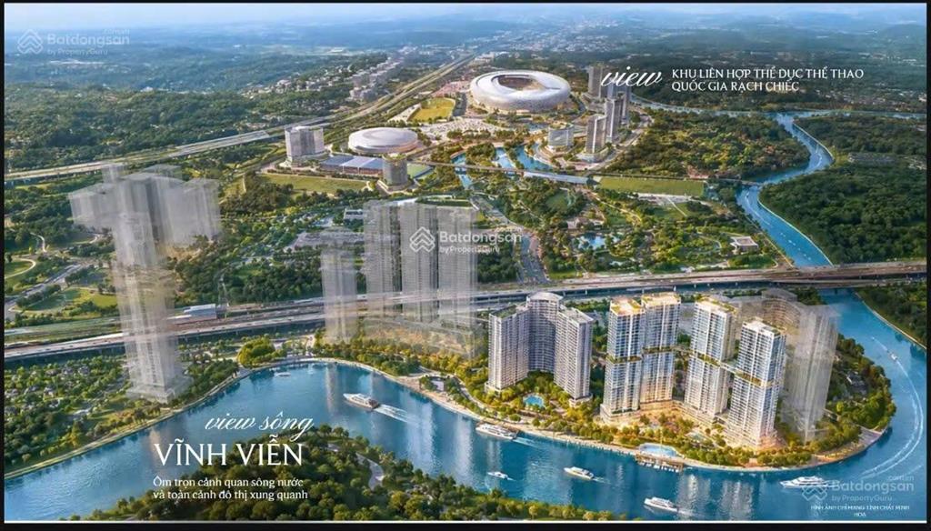 Palm river căn góc 2pn 120,2 m², view sông, hai mặt thoáng