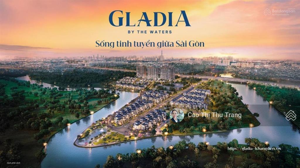 Gladia by the waters đơn lập góc diện tích lớn, 2 mặt công viên. duy nhất 1 căn 76 tỷ