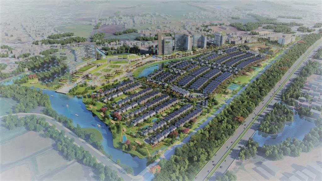 Biệt thự song lập id junction 105m², hướng đông nam, nhà sẵn bàn giao.