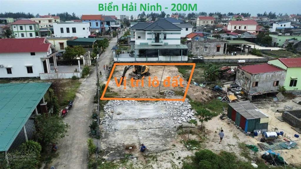 Đất biển hải ninh, lô góc 2 mặt tiền, cách biển chỉ 200m, 160m2 đất ở