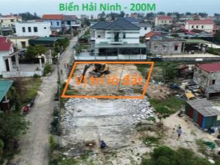 Đất biển hải ninh, lô góc 2 mặt tiền, cách biển chỉ 200m, 160m đất ở