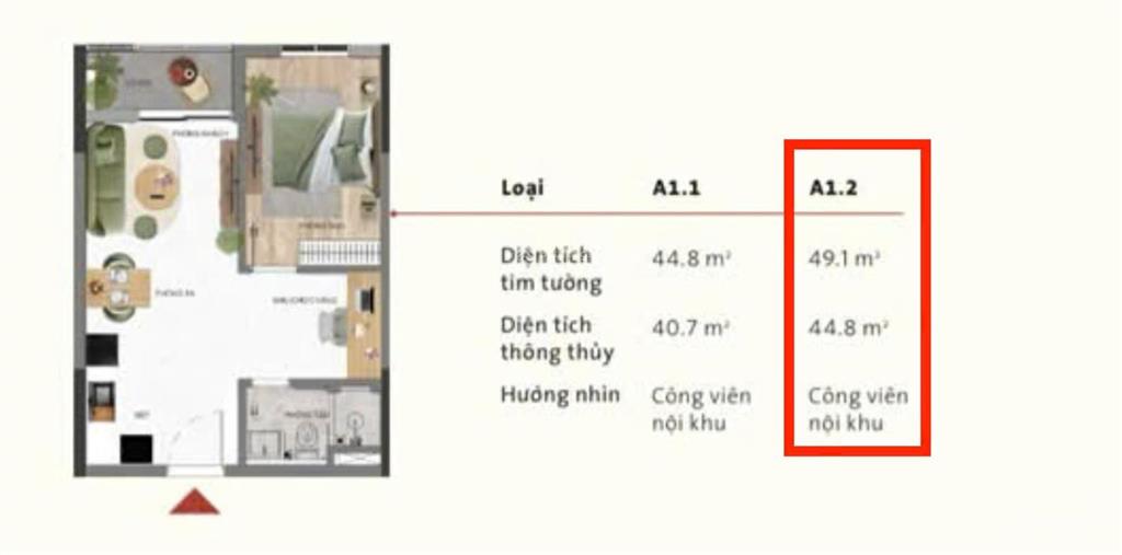 Chủ căn 1pn hàng hiếm diện tích lớn cần ra hàng chỉ với 290tr sang tay