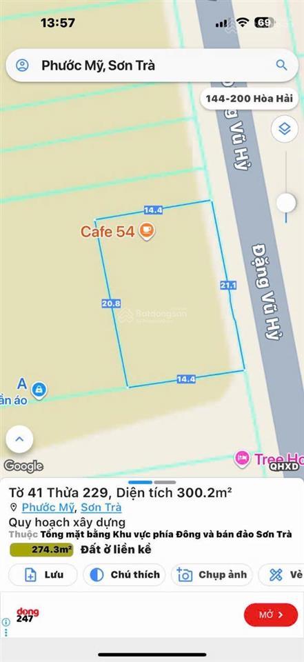 Siêu phẩm lô đất đặng vũ hỷ  sơn trà  đà nẵng.  0905 890 ***