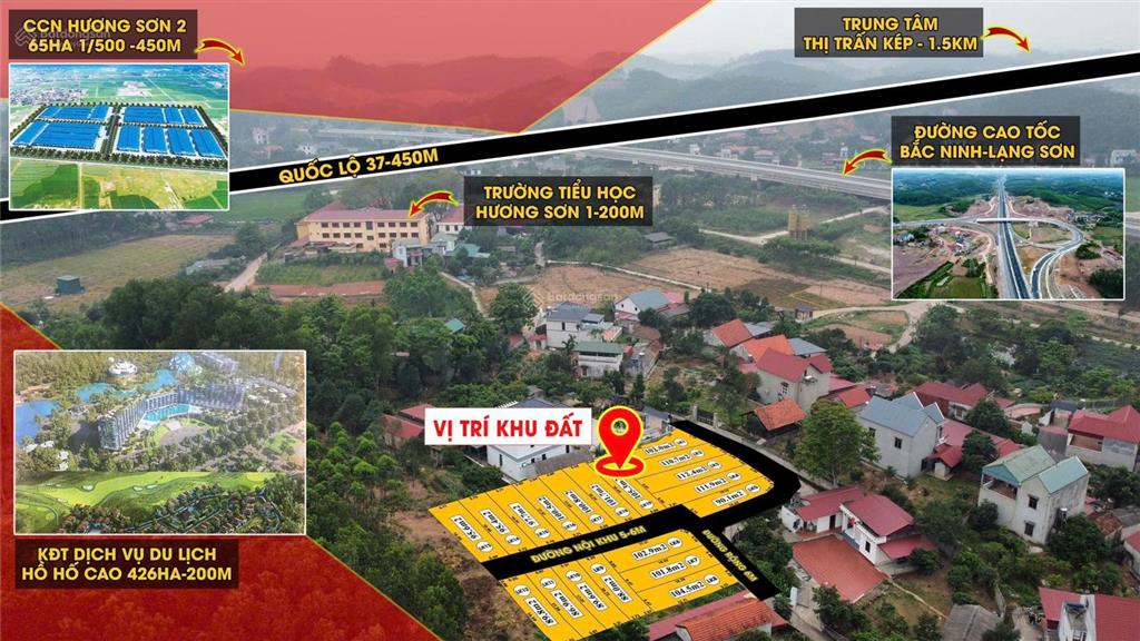 Chính chủ bán đất tại hương sơn, lạng giang. chỉ từ 4**