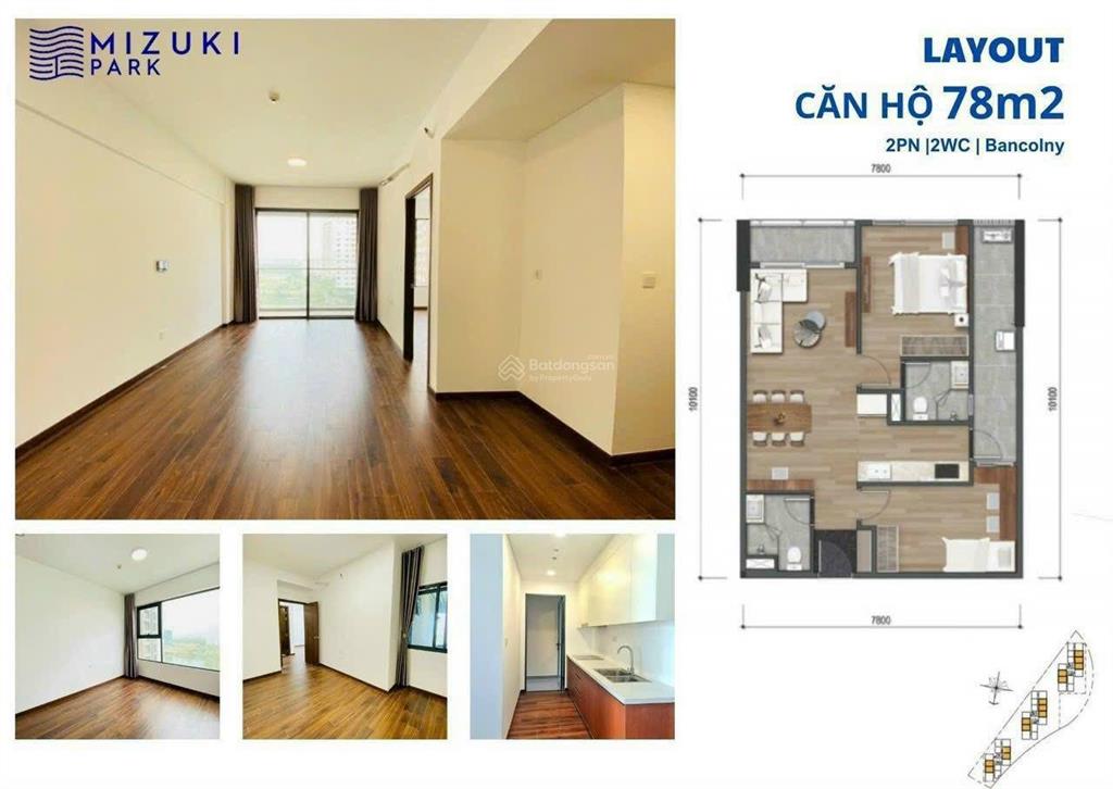 Bán nhanh căn hộ 78m² mizuki park|2pn2wc mp678  view quảng trường cực chill  giá 4,5 tỷ