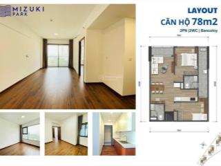 Bán nhanh căn hộ 78m² mizuki park|2pn2wc mp678  view quảng trường cực chill  giá 4,5 tỷ