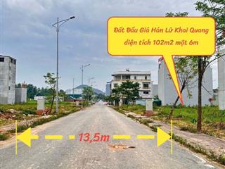 Bán gấp lô đất đấu giá dịch vụ Hán Lữ, Khai Quang DT 102m2 MT 6m đẹp nhất, giá tốt nhất thị trường. 0988296228