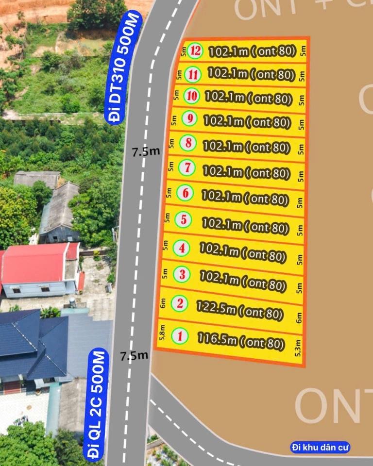 BÁN GẤP LÔ ĐẤT ĐẸP TẠI ĐẠO TÚ- SÁT KCN TAM DƯƠNG DT122m2 TC80m SẴN SỔ GIÁ CHỈ HƠN 1 TỶ 0988296228