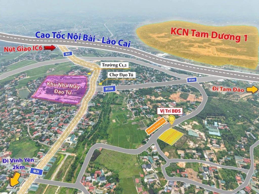 BÁN GẤP LÔ ĐẤT ĐẸP TẠI ĐẠO TÚ- SÁT KCN TAM DƯƠNG DT122m2 TC80m SẴN SỔ GIÁ CHỈ HƠN 1 TỶ 0988296228