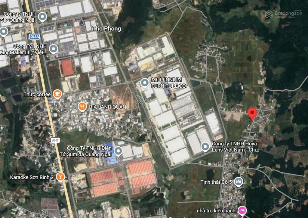 Bán đất xây trọ gần khu công nghiệp vsip quảng ngãi diện tích lô đôi 10m * 28m giá 1 tỷ 3