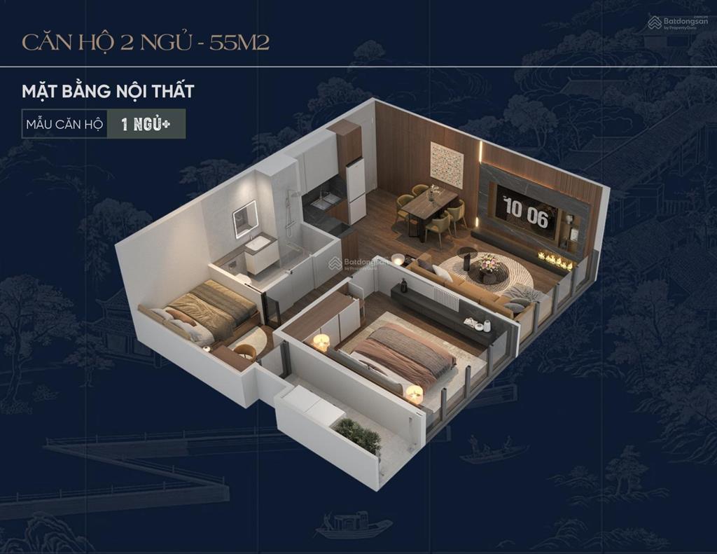 Bán căn 1pn+1 không chênh sunshine legend 3 tỷ 52m2 ký trực tiếp cđt, ban công đông nam