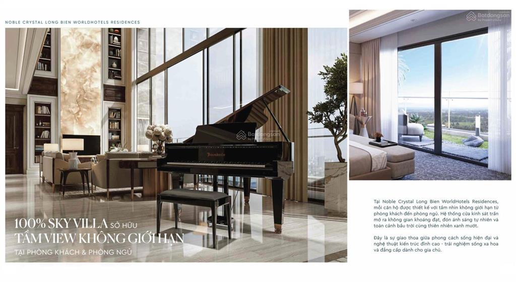 Bán căn 4pn 320m² sky villa có bể bơi riêng, thông 2 tầng full nội thất cạnh vinhomes riverside