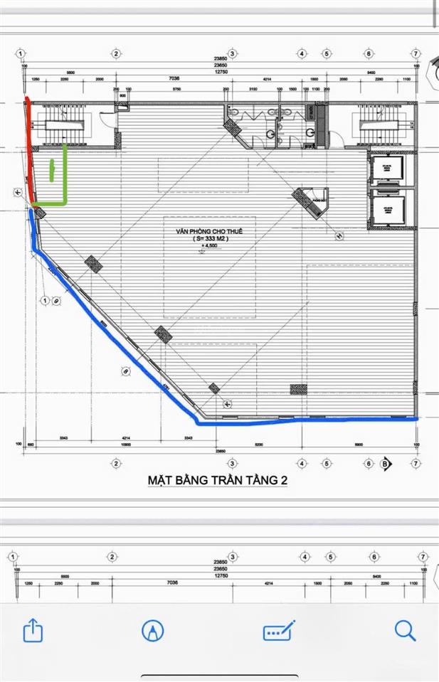Tòa góc mặt ql32 vị trí đẹp, 2 tm, 2 wc thông sàn cho trụ sở doanh nghiệp giá 40tr/th 0915 074 ***