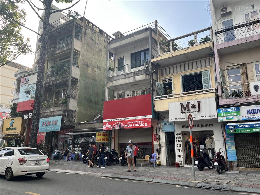 Cho thuê nhà mặt tiền đường trần quang khải, p. tân định, quận 1 4,8m x 27m, 2 lầu