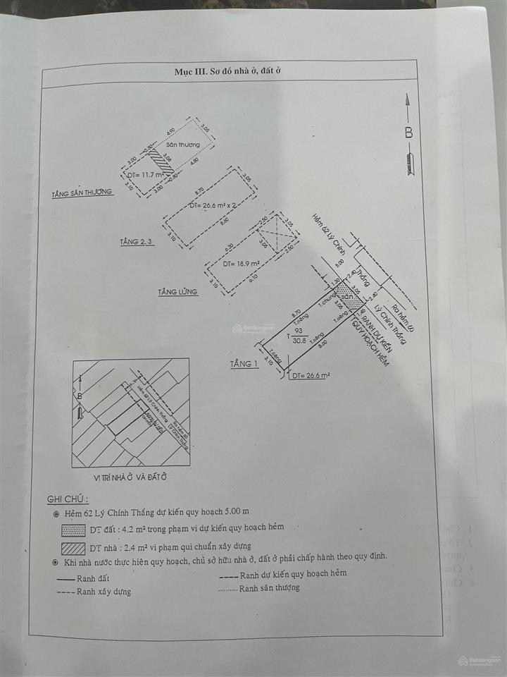 Bán nhanh nhà hẻm 62 đường lý chính thắng, p. vts, quận 3 3.1m x 8.7m, trệt, lửng, 2 lầu, st