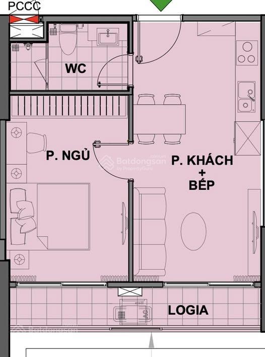 "siêu rẻ" chủ bán căn 1pn 43m2, giá 2.9 tỷ có 2 ban công kéo dài tại beverly