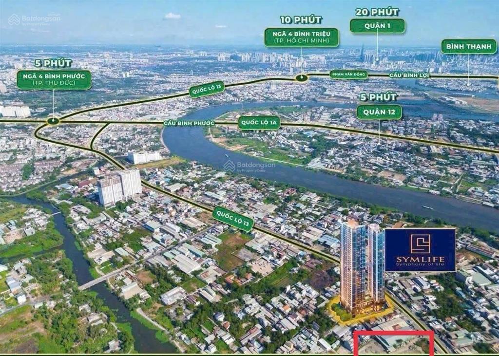 Căn hộ view sông sài gòn gần chợ đầu mối thủ đức giá 3ty5 / 2pn 80m2