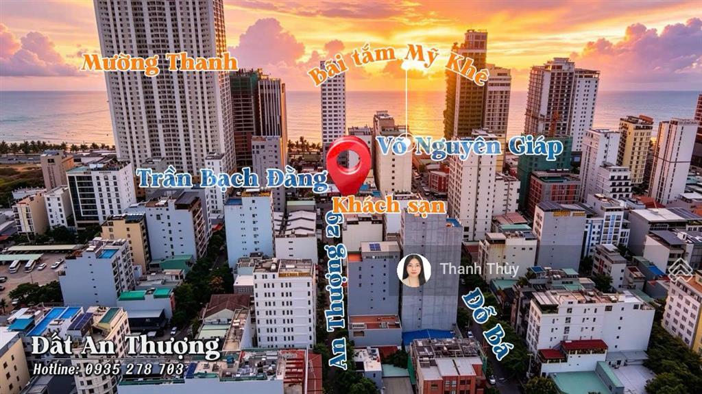 Bán khách sạn an thượng 29, dt 296m², 11 tầng, sát biển mỹ khê, giá bán 12x tỷ