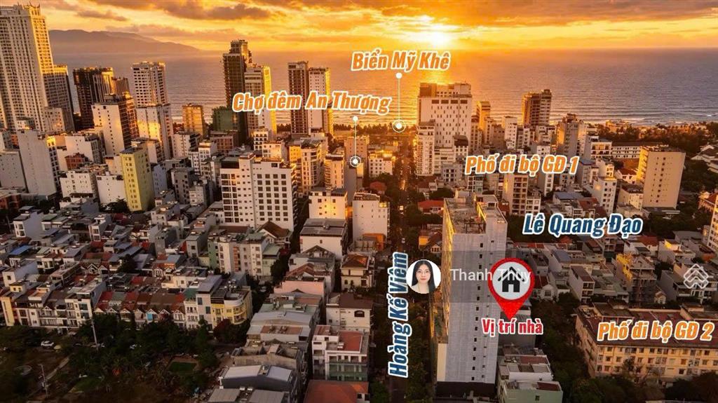 Bán gấp, an thượng 7, phố đi bộ gđ2, cách biển mỹ khê 300m, giá bán 17.x tỷ