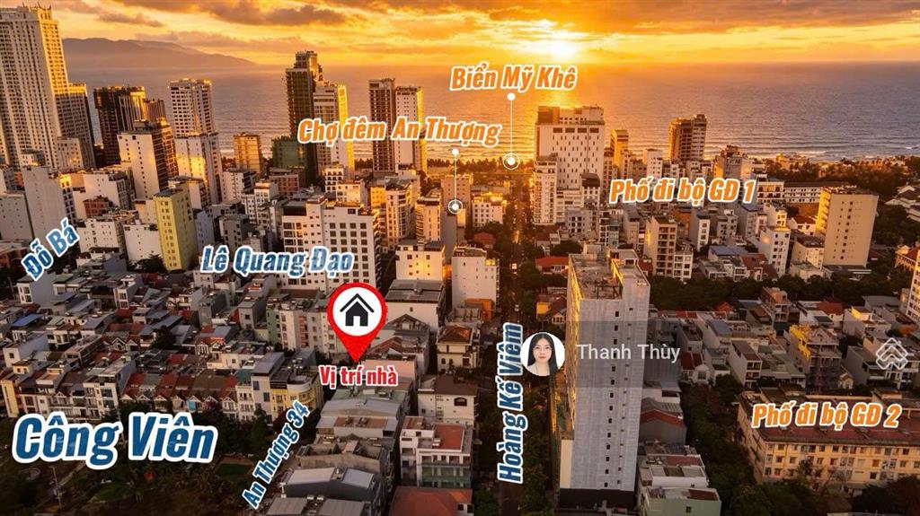 Bán tòa căn hộ 4 tầng an thượng 34, dt 90m², dòng tiền 45tr/tháng, gần biển mỹ khê