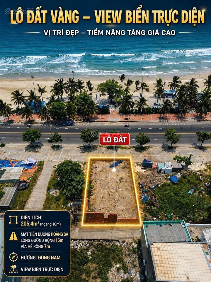Bán cặp đất biển hoàng sa, view trực diện biển, dt 205m2, ngang 10m