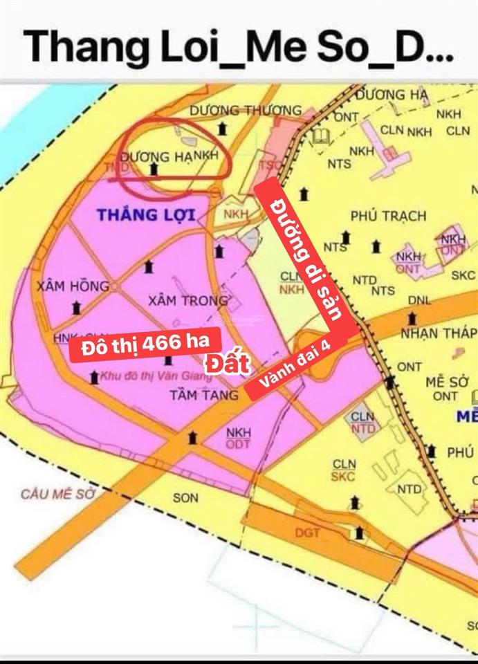 96,8m2 đất tái định cư tại tầm tang  mễ sở, hưng yên sát vành đai 4  đô thị gleximco chỉ 40m