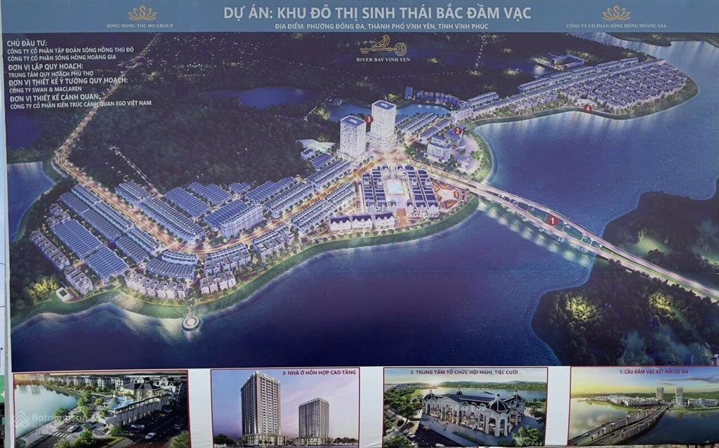 Bán biệt thự 400m² kđt bắc đầm vạc  vĩnh yên. sống như nghỉ dưỡng bên hồ 300ha