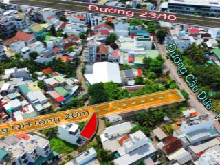 [ lô góc 2 mặt tiền sát khu đô thị vĩnh điềm trung  ngang ôm góc dài 22m ]. giá 3,6 tỷ