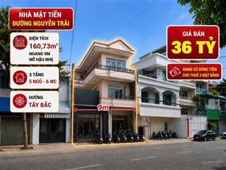 Nhà 3 tầng mặt tiền nguyễn trãi   ngang dài 9m * cách biển trần phú 900m. giá  36 tỷ