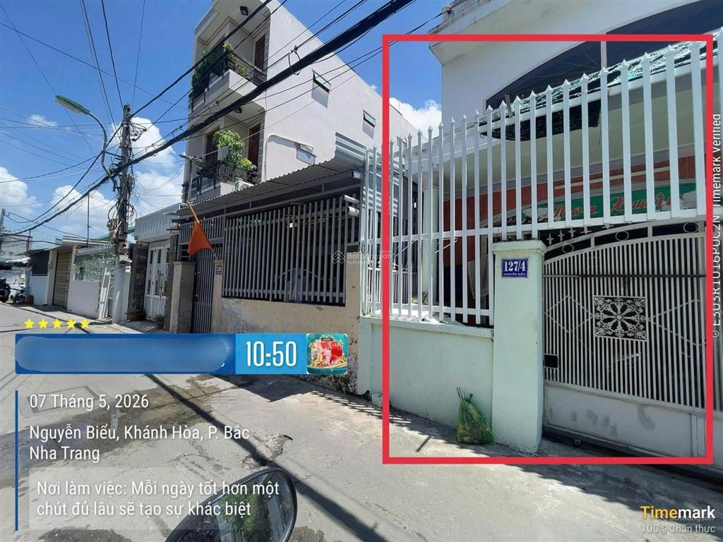 Nhà hẻm ô tô nguyễn biểu  ngang 6m  cách biển hòn chồng  500m. giá 6,5 tỷ.