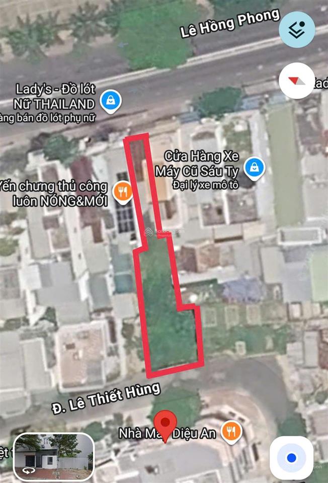 Đất 2 mặt tiền lê hồng phong & lê thiết hùng  sau lưng là khu đô thị phước long. giá 18,9 tỷ