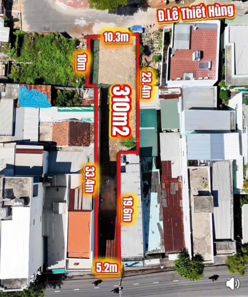 Đất 2 mặt tiền lê hồng phong & lê thiết hùng  sau lưng là khu đô thị phước long. giá 18,9 tỷ