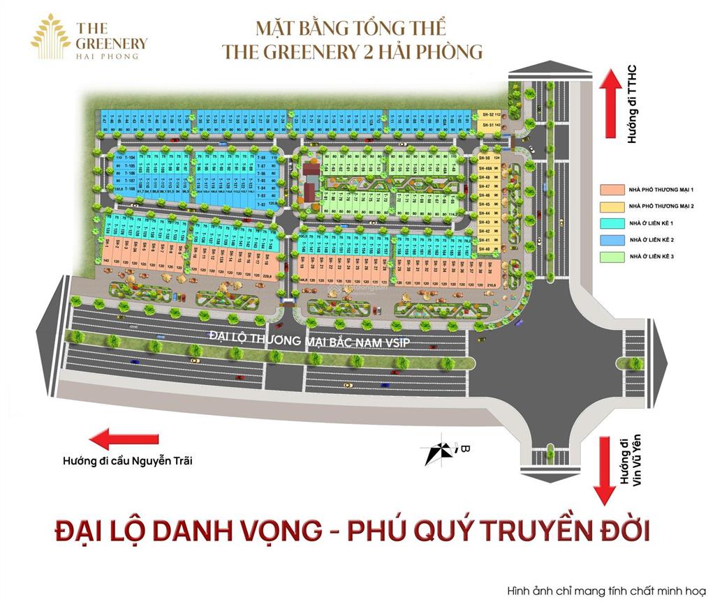 Mở bán dự án mới the greenery 2 hải phòng f1 cđt mặt đường 90m cầu nguyễn trãi ngay tháng 3/2026!