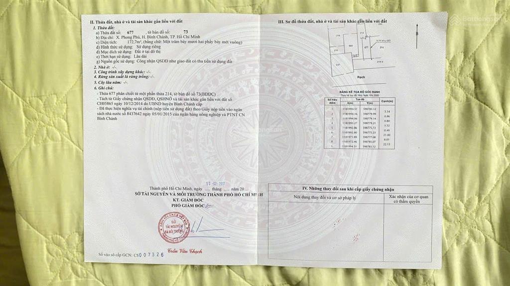 Bán đất thổ cư xây dựng tự do xã phong phú