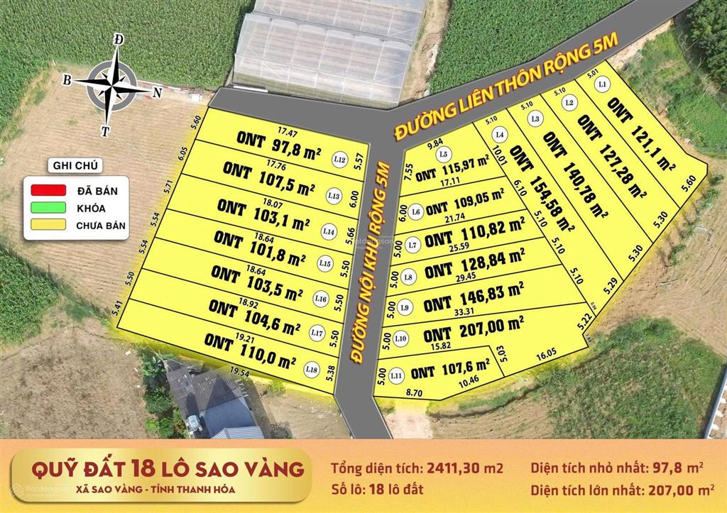 Đất kcn lam sơn sao vàng  0949 716 ***