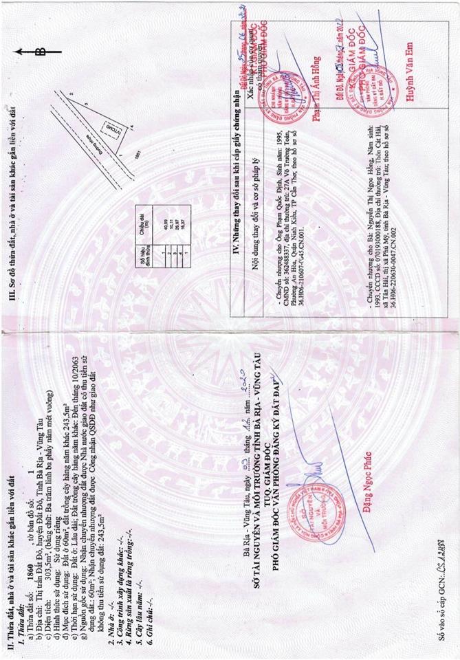 Đất đầu tư đất đỏ gần biển phước hải 12km, gần kcn 2km, mặt tiền nguyễn văn hưng 303m2 giá 1,35 tỷ