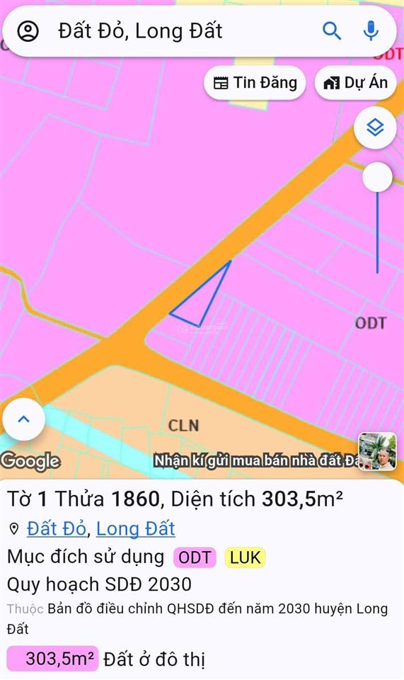 Đất đầu tư đất đỏ gần biển phước hải 12km, gần kcn 2km, mặt tiền nguyễn văn hưng 303m2 giá 1,35 tỷ