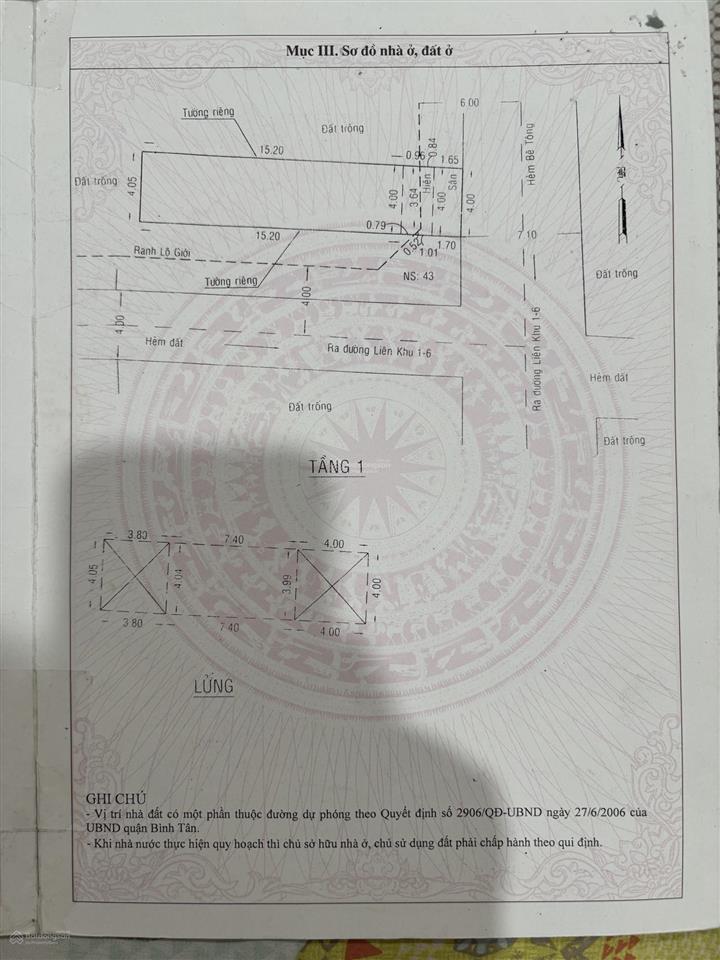 Bán nhà chính chủ khu vực phường bình trị đông, (quận bình tân)