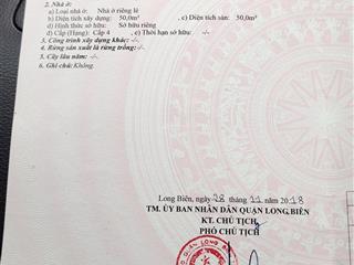 Bán nhà riêng tại 12a ngõ 667 ngách 9, nguyễn văn cừ, bồ đề, giá siêu hời 8,15 tỷ, 50m2