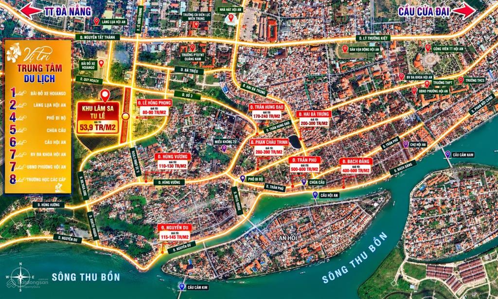 Đất phố cổ hội an cực hiếm  vị trí vàng cho kinh doanh và đầu tư