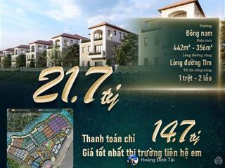 Siêu biệt thự sân vườn aqua city 442m² diện tích đât, trực diện view sông giá chỉ 21.7 tỷ