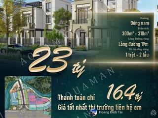 Căn biệt thự đơn lập aqua city căn góc view trực diện sông, đường rộng 19m giá chỉ 23 tỷ all in