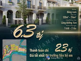 Bán nhà phố aqua city 6x20 gần sông giá chỉ 6.3 tỷ, pháp lý chuẩn