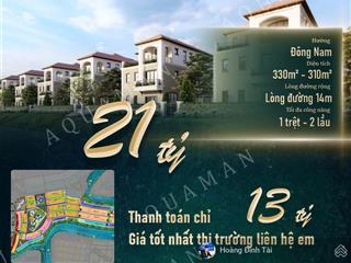 Bán biệt thự đơn lập 330m² aqua city trực diện view sông, pháp lý đầy đủ giá chỉ 21 tỷ all in