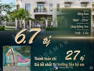 Bán nhà phố vườn aqua city 6x25, pháp lý rõ ràng giá chỉ 6.7 tỷ