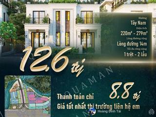 Bán biệt thự song lập aqua city, khu stella thanh toán ít giá chỉ 12.6 tỷ